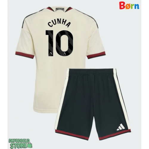 Manchester United Matheus Cunha #10 Replika Babytøj Tredje sæt Børn 2026-27 Kortærmet (+ Korte bukser)
